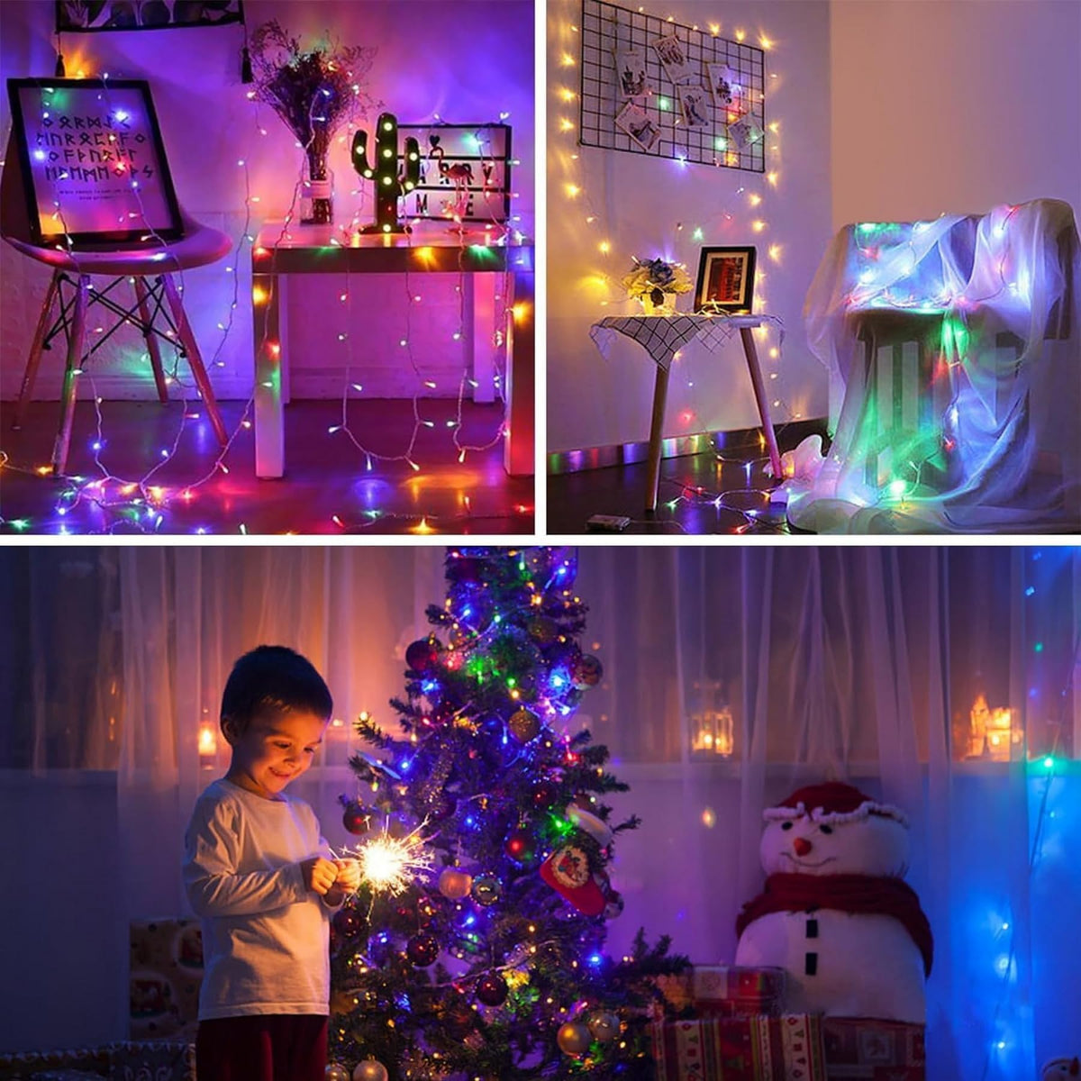 LITYBY Fairy Lights Plug in Waterproof,120LED String Lights Main Powered