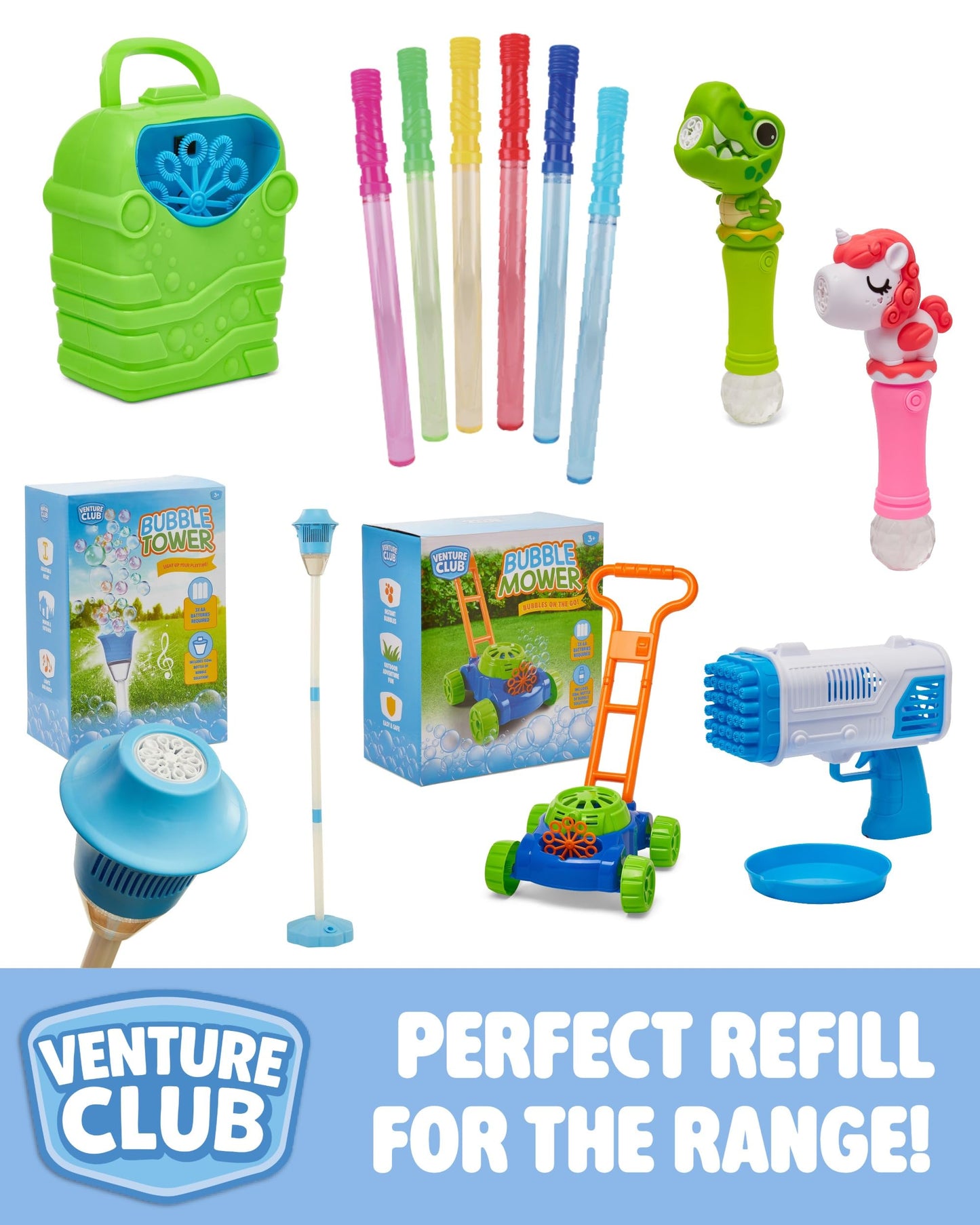 Venture Club Bubble Machine Lantern - Automatic Bubble Maker - Bubbles for Kids & Toddlers, Garden Toys & Games for Outdoor Play, Party & Active Fun - Free Standing, Easy Setup, Children Aged 3+