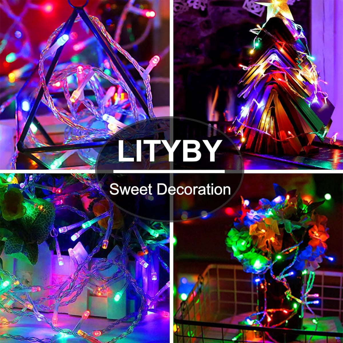 LITYBY Fairy Lights Plug in Waterproof,120LED String Lights Main Powered