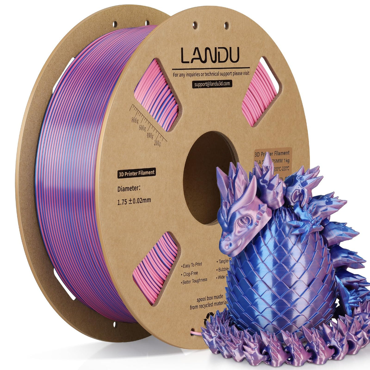 LANDU Filament Dryer 3D Printer Filament Dry Box,2 Spools Double Fast Heating Upgraded Filament Dehydrator Keeping Filaments Dry for 1.75mm/2.85mm One-Key Set for PLA PETG ABS TPU