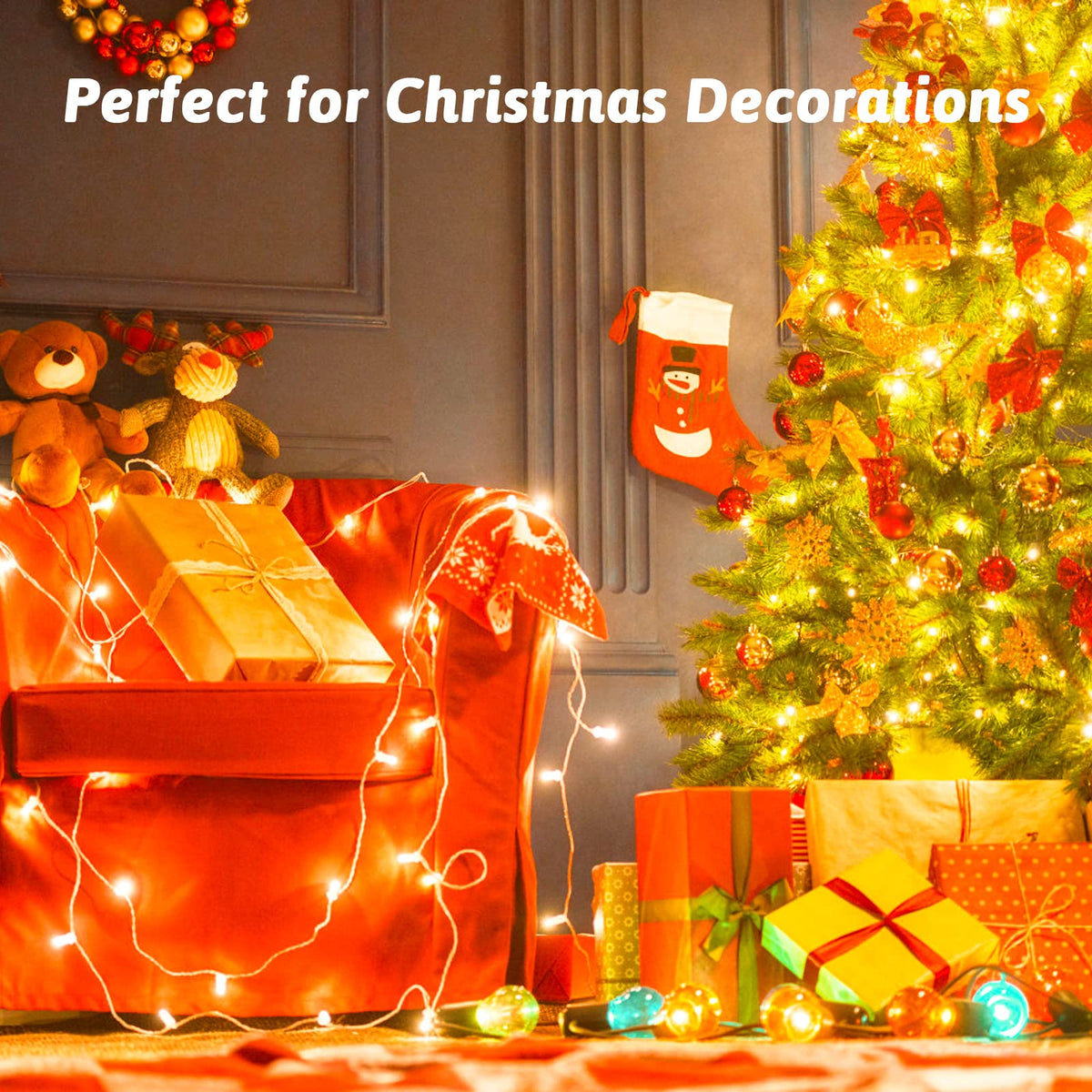 cshare LED Fairy Lights, 5M/16.4Ft 50LEDs with Timer (6 Hours ON | 18 Hours Off) is Battery Operated for Room,Patio,Halloween,Christmas,Indoor/Outdoor Decoration| Cool White