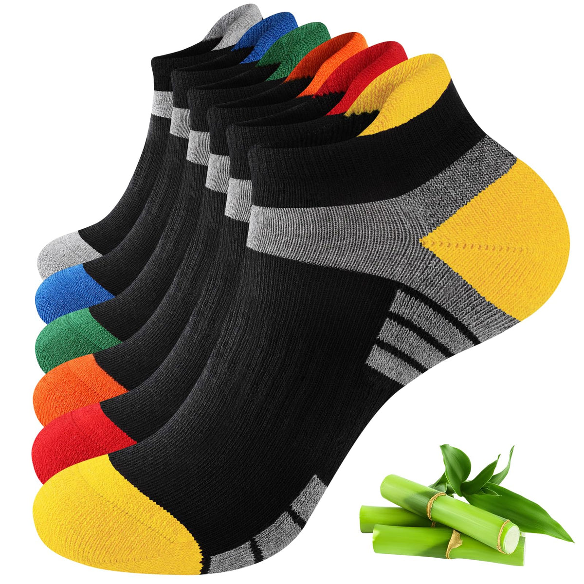 Bamboo Trainer Socks for Men Women Cushioned Ankle Socks