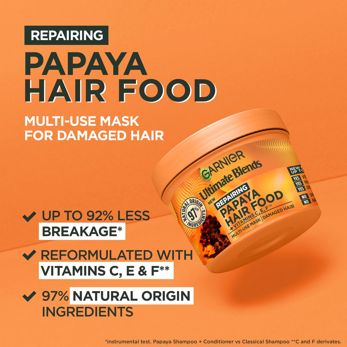 Garnier Hair Food Multi-use, 3-in-1 Hair Treatment Mask, Banana, 400ml