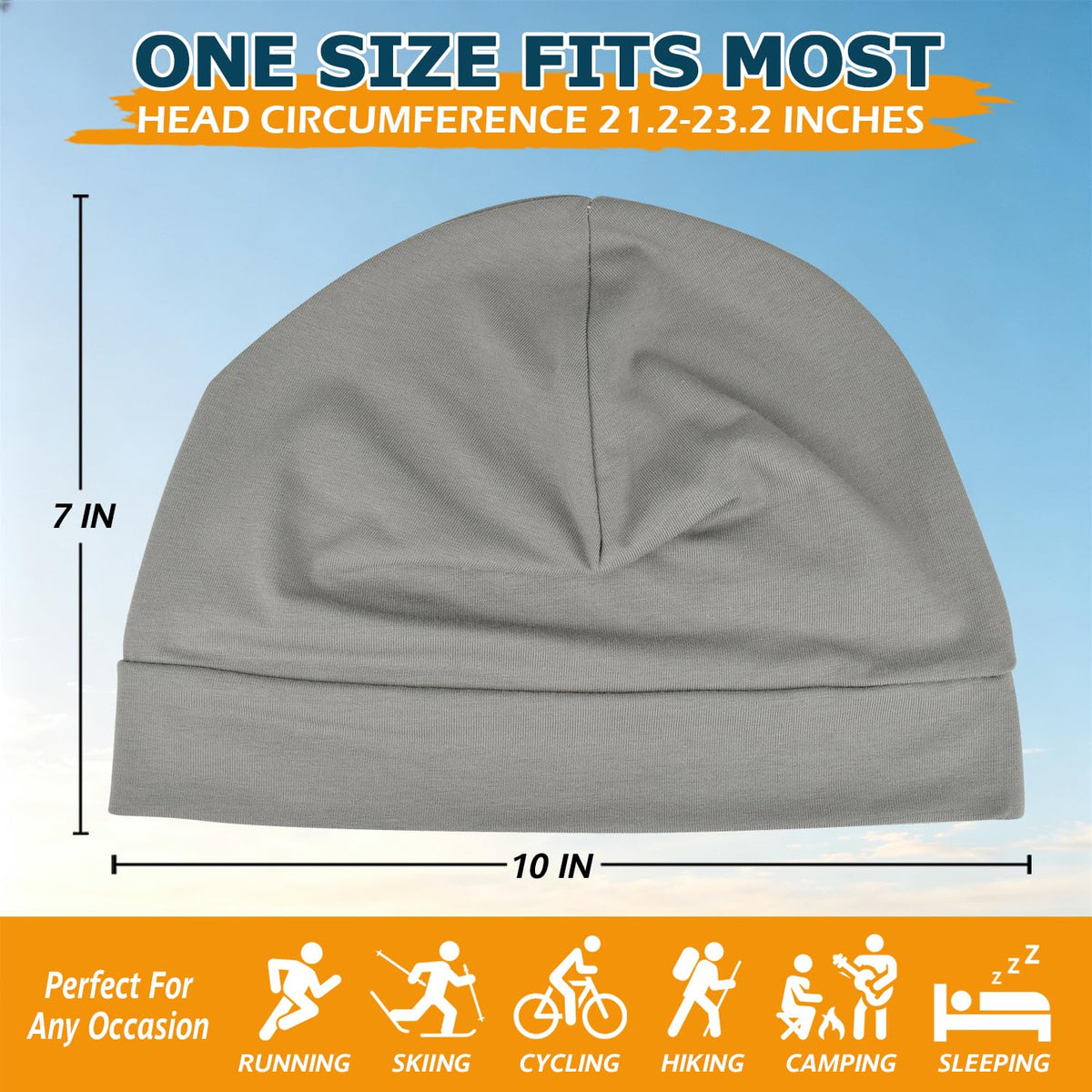 EINSKEY 100% Cotton Skull Caps for Men, Multipurpose Daily Wear Beanie Hat