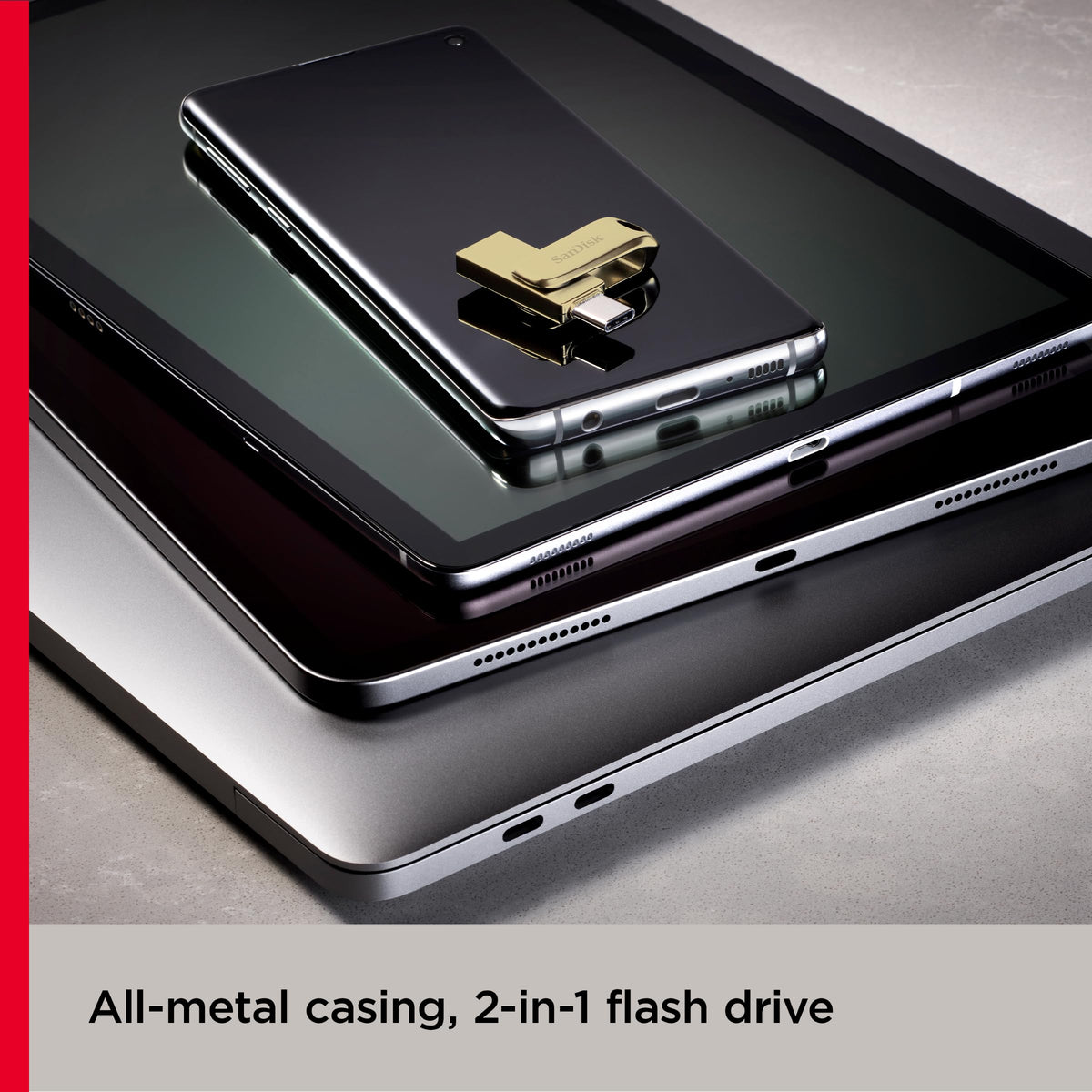 SANDISK Ultra Dual Drive Go 128GB, USB-C & USB-A, Up to 400MB/s Read Speeds