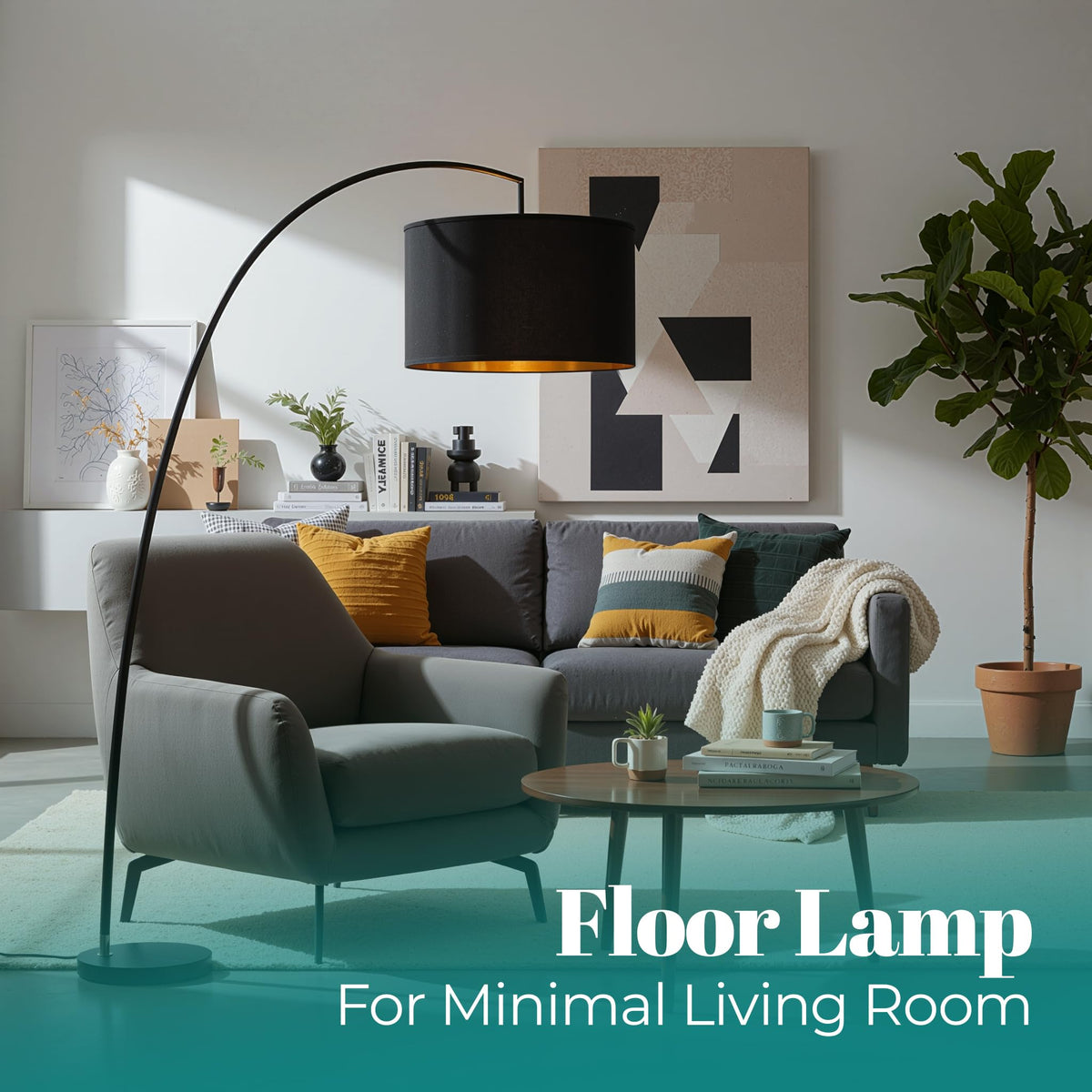 GIGGI Fabric Lamp Shades with Golden Inner Light Shade Ceiling – Modern Lampshades for Ceiling Lights, Lamp Shades for Table Lamps, Floor Lamps, Living Room, Bedroom, Home Décor (Green, 12")