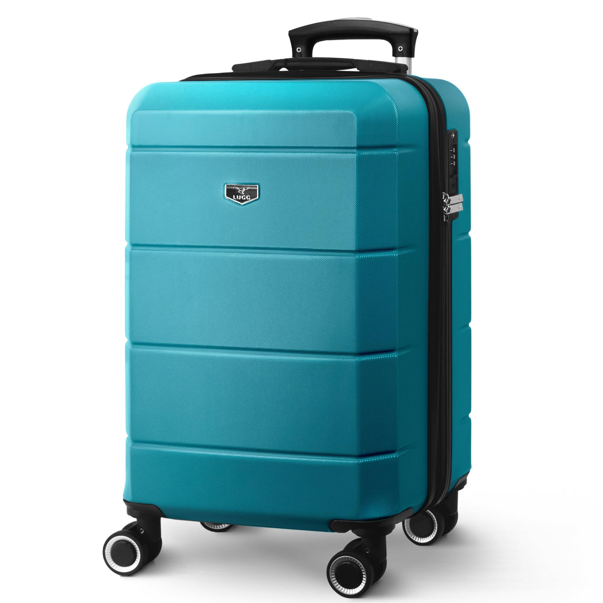 LUGG Jetset 40cm Suitcase 40x30x20cm, Ryanair Compatible Underseat Size, Hard Shell ABS, Spinner with Removable Wheels, Lightweight Travel Luggage, 1 Year Warranty