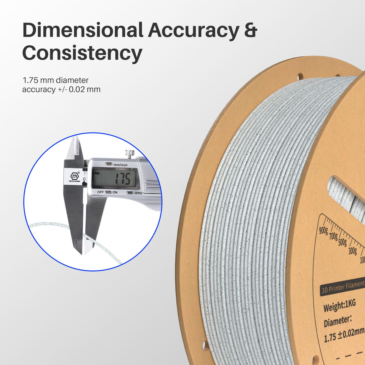 ELEGOO PLA Filament 1.75mm Black 1KG, 3D Filament Dimensional Accuracy +/- 0.02mm, 1kg Cardboard Spool(2.2lbs) 3D Printing Filament Fits for Most FDM 3D Printers