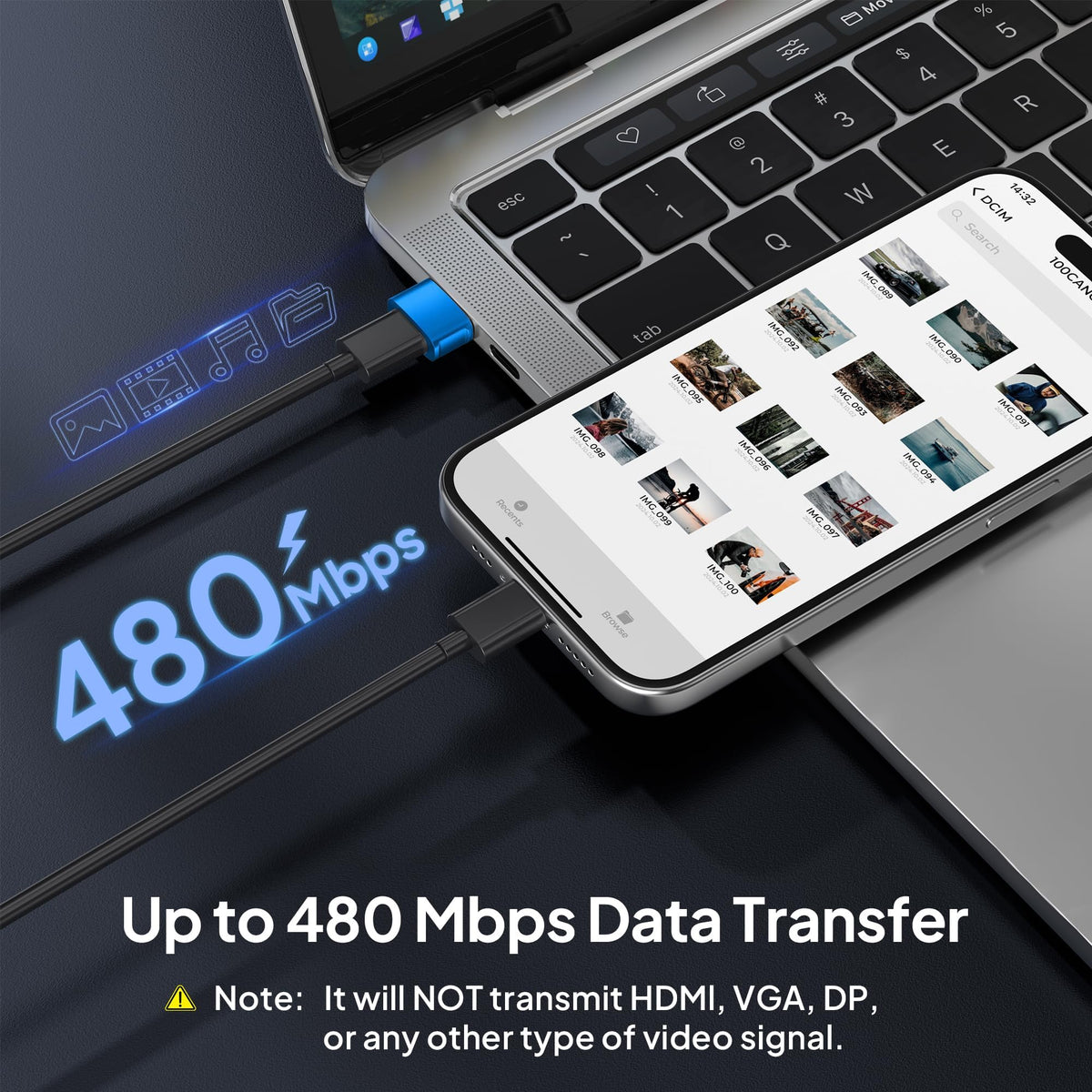 BASESAILOR USB to USB C Adapter 3Pack,Charger Plug for iPhone Duo 18 17 Pro