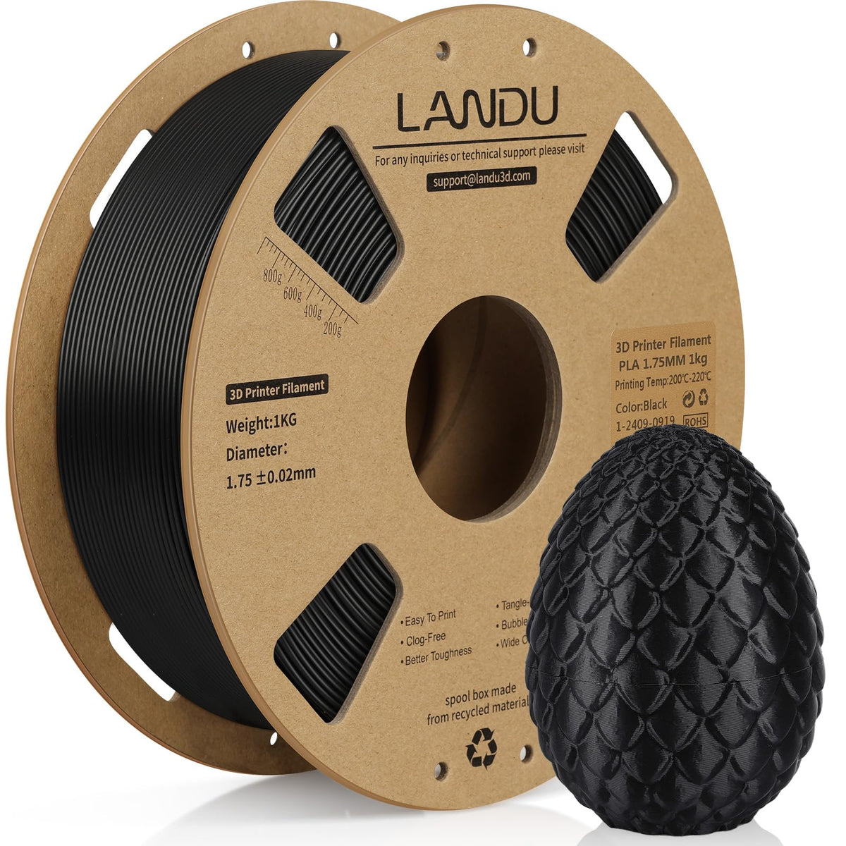 LANDU Filament Dryer 3D Printer Filament Dry Box,2 Spools Double Fast Heating Upgraded Filament Dehydrator Keeping Filaments Dry for 1.75mm/2.85mm One-Key Set for PLA PETG ABS TPU