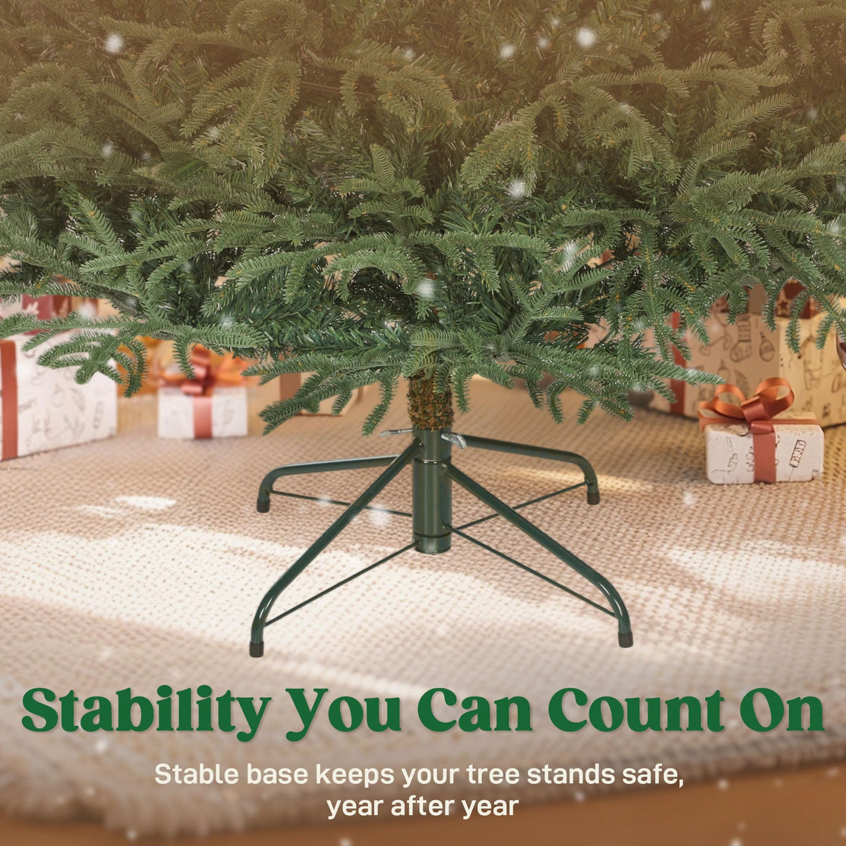 HOMCOM 6 ft Artificial Christmas Tree, 1814 Realistic Dense Branches, Green