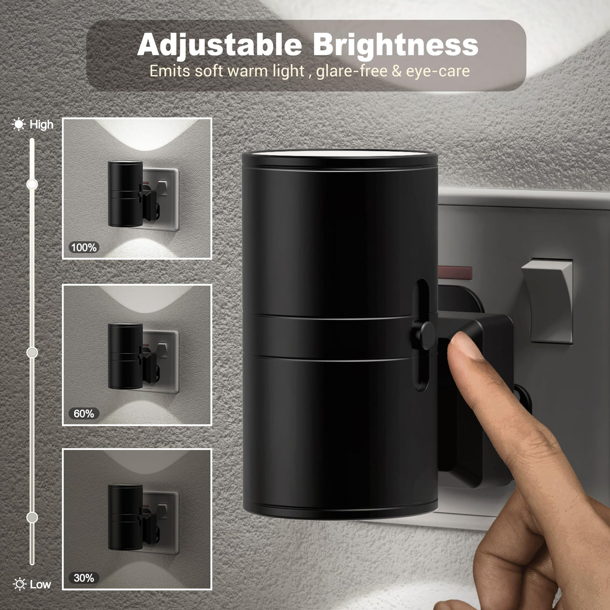 JandCase Night Light, Night Light Plug in Wall with Dusk to Dawn Sensor