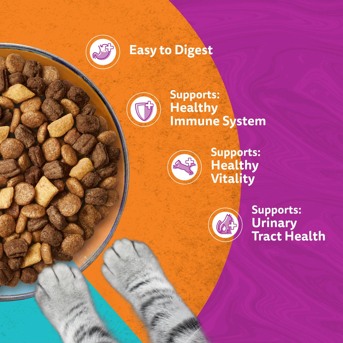 WHISKAS 1+ DUO Surf & Turf Dry Cat Food 1.9kg