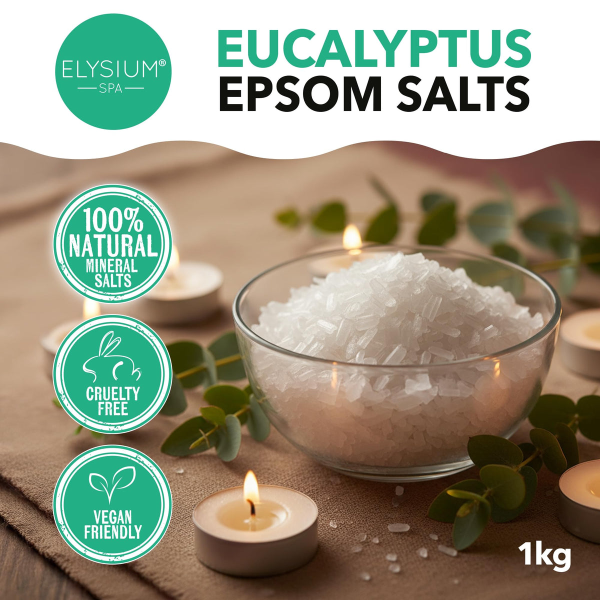 Elysium Spa Natural Original Epsom Salts 1Kg