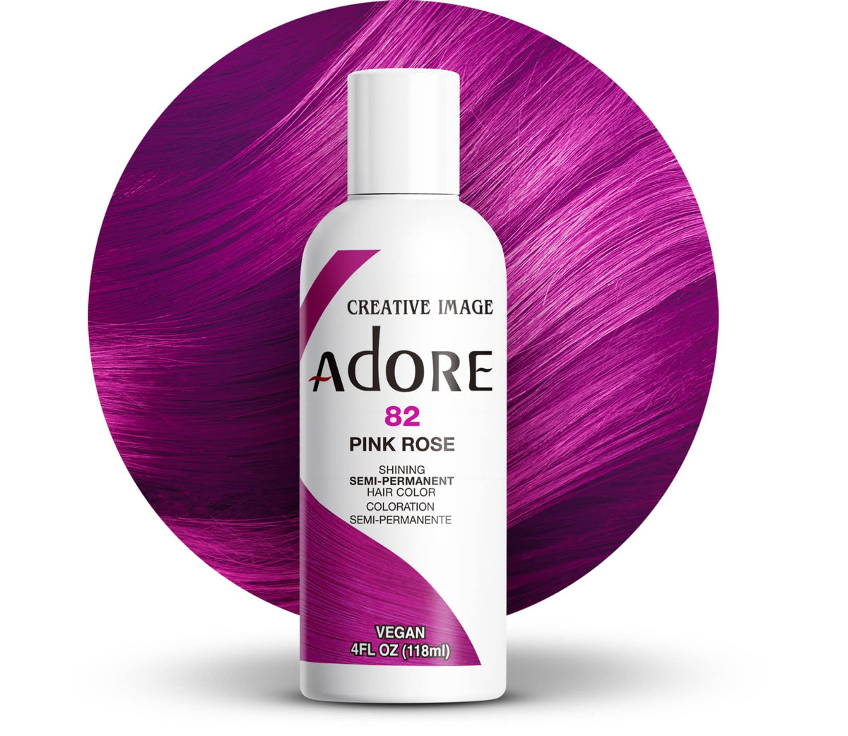 Adore Shining Semi Permanent Hair Colour 121 Jet Black – Vibrant Black Hair Dye, Vegan & Cruelty-Free, Ammonia, Peroxide & Alcohol Free