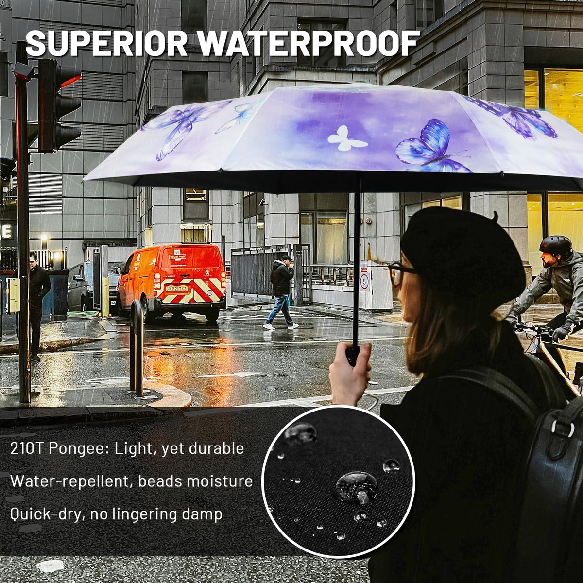 SY COMPACT Travel Umbrella Windproof Automatic Unbreakable UV Protection