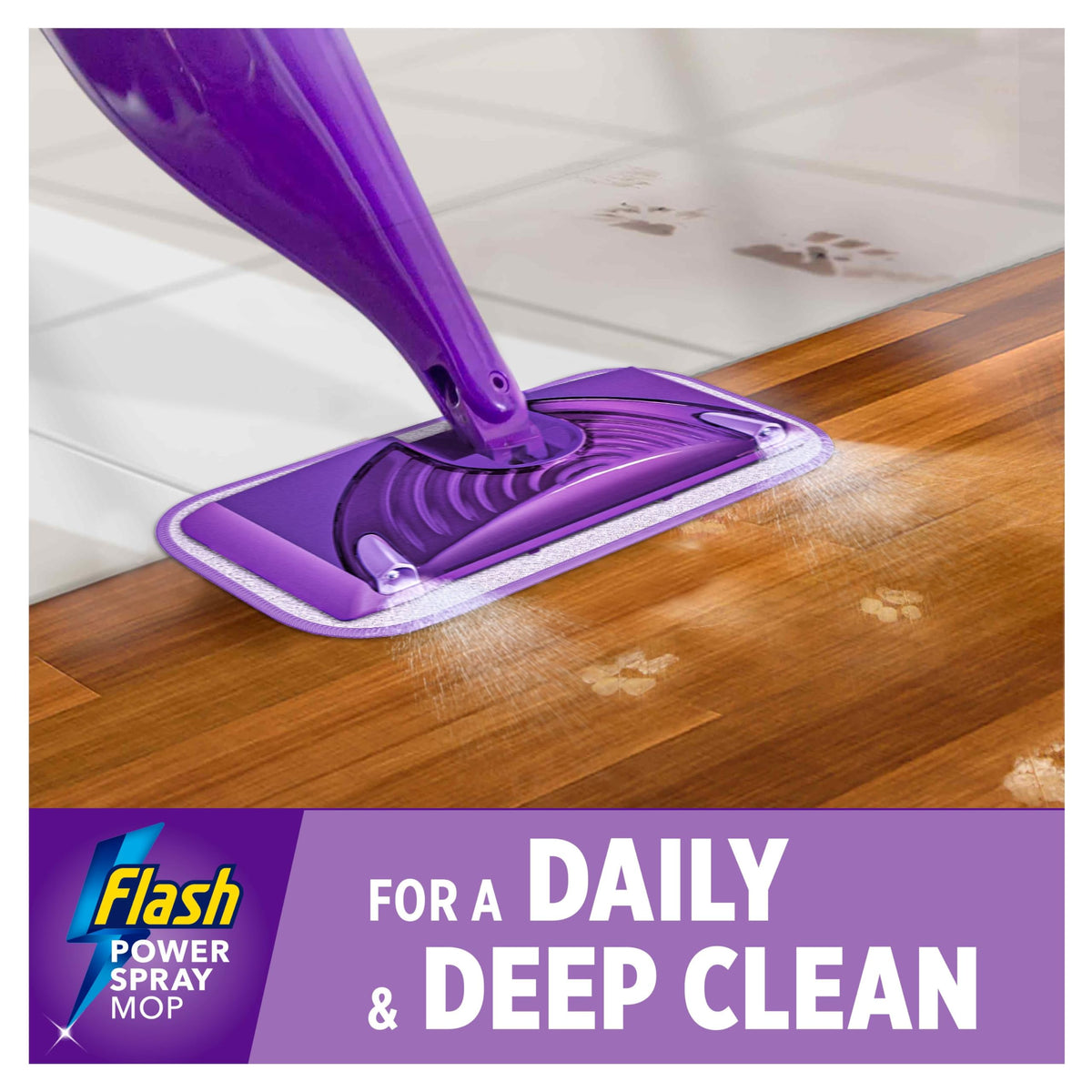 Flash Power Spray Mop Floor Cleaner Liquid Citrus 4x1.25L