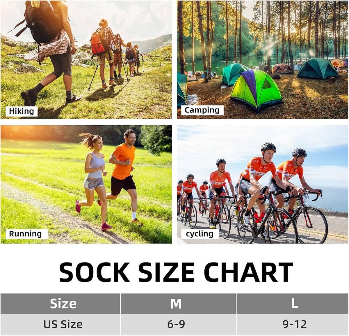 BUDERMMY Mens Socks Cushioned Work Socks Walking Socks Womens Crew Athletic Socks for Outdoor Hiking Trainer Running