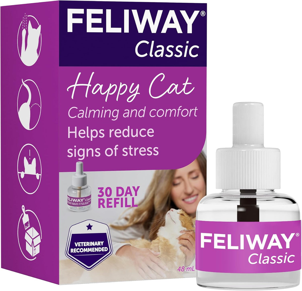 FELIWAY Classic Cat Calming Pheromone Plug-In Diffuser Refill, 1 Refill