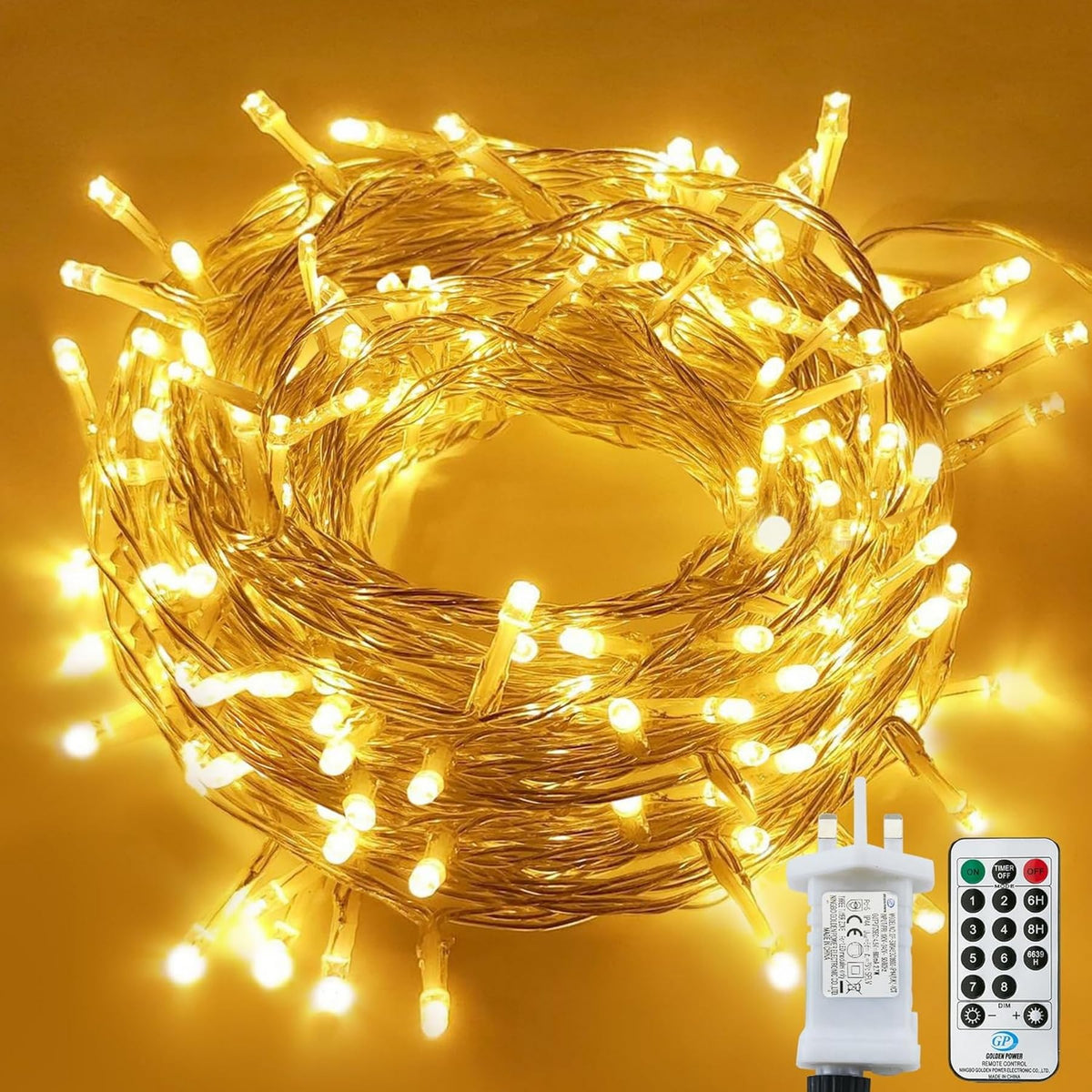 LITYBY Fairy Lights Plug in Waterproof,120LED String Lights Main Powered