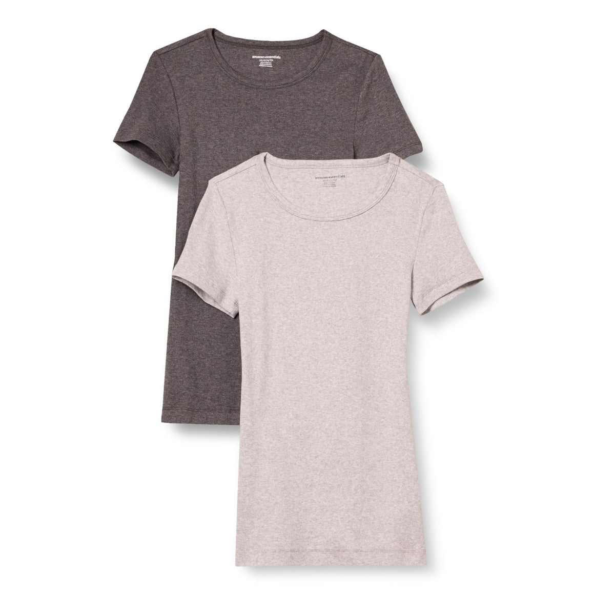 Amazon Essentials Women's Slim-Fit Short-Sleeve Crewneck T-Shirt, Pack of 2