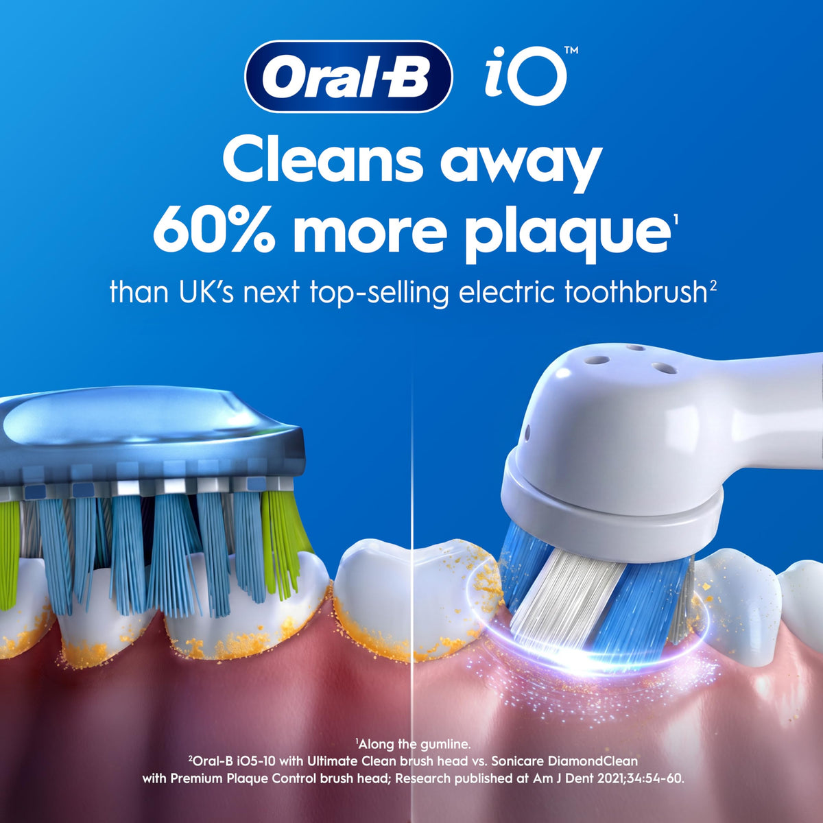 Oral-B iO2 Electric Toothbrush for Adults, Night Black, with Travel Case