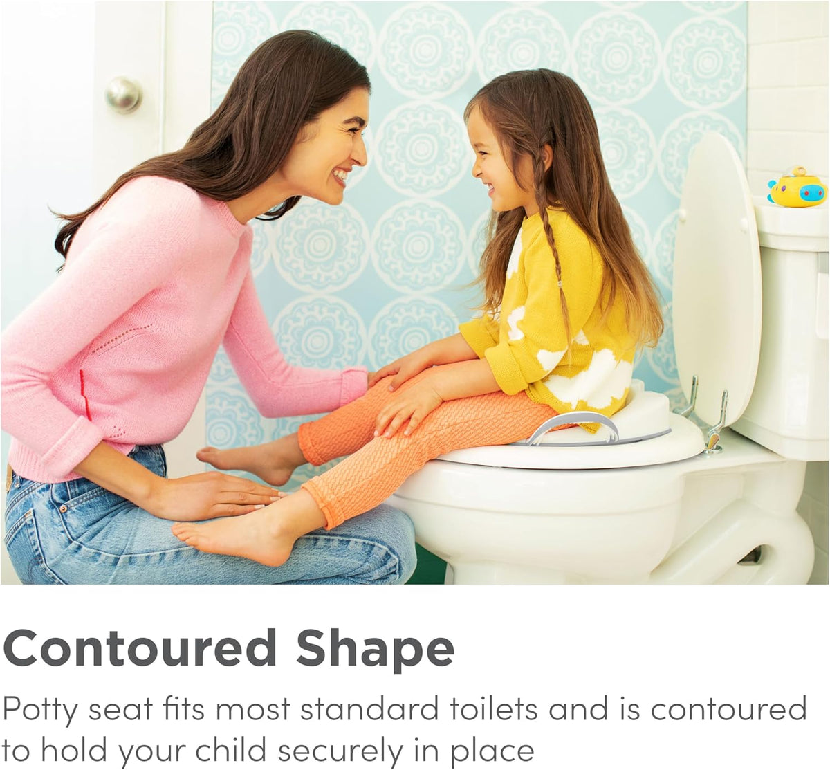 Munchkin Sturdy Potty Seat | Potty Training Toilet Seat with Handles and Legs | Ideal for Toddler and Children | Grey