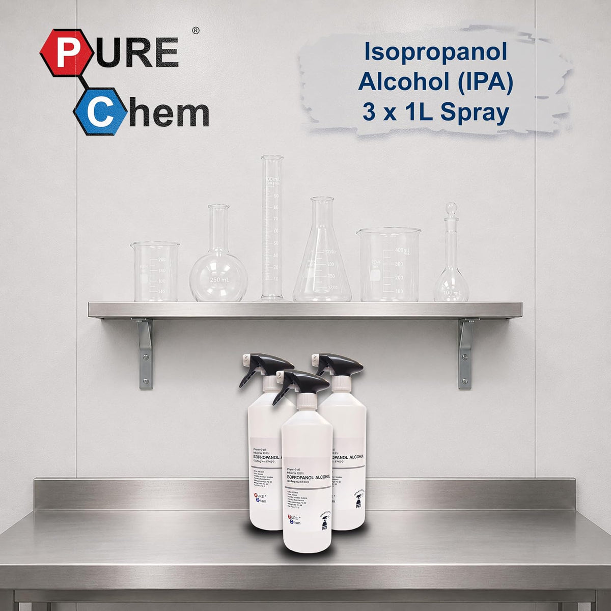 Pure Chem Isopropyl Alcohol Isopropanol IPA Rubbing Alcohol Cleaning 99.9%