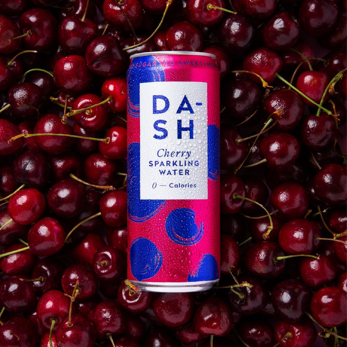 DASH Water Raspberry - 12 x Raspberry Flavoured Sparkling Spring Water - NO Sugar, NO Sweetener, NO Calories - Infused with Wonky Fruit (12 x 330ml cans)