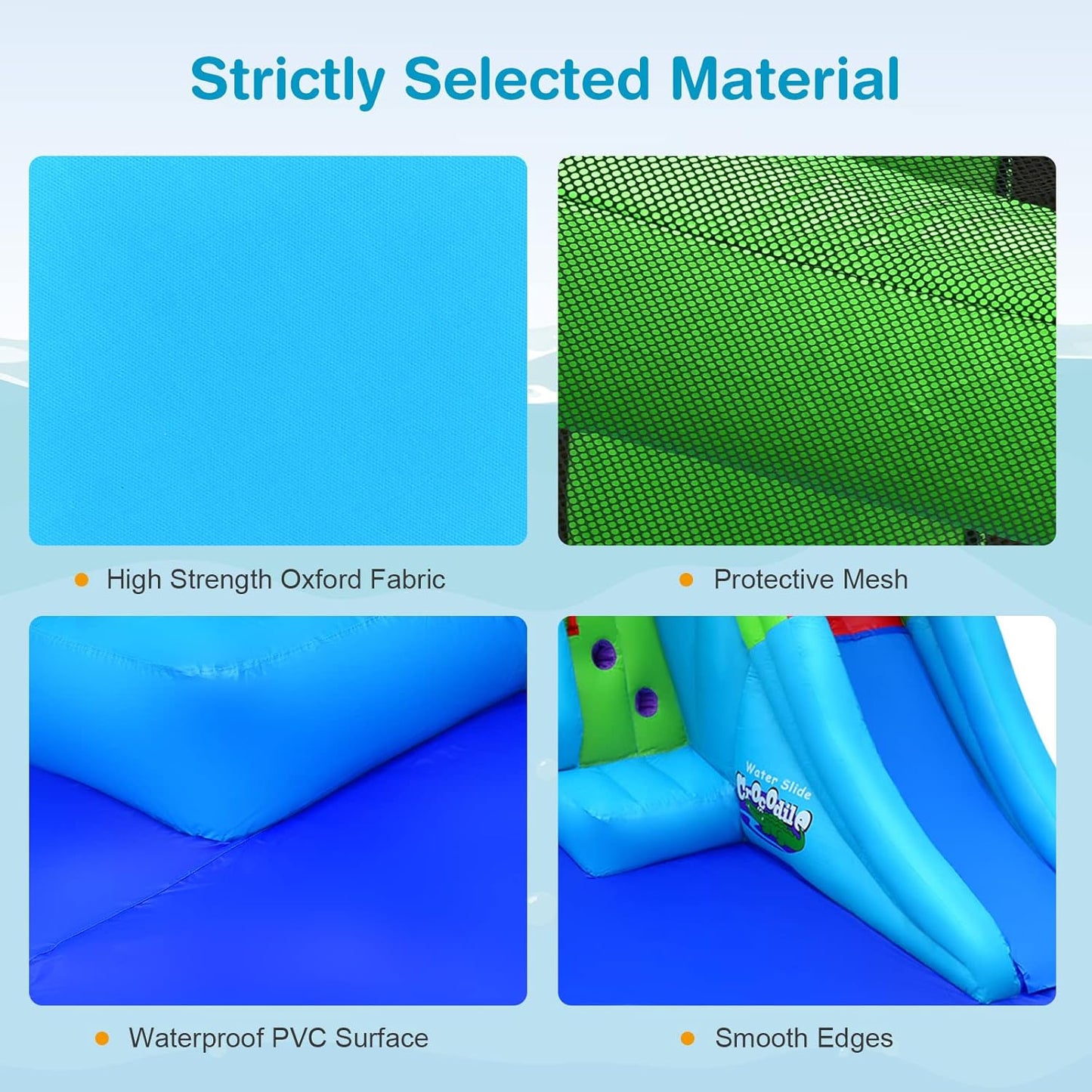 COSTWAY Giant Inflatable Water Park with Dual Slides, Climbing Wall & Pool — 558x504cm | Ages 3-12