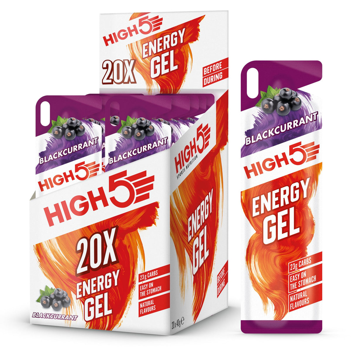 HIGH5 Energy Gels, Running Gel for Fast & Sustained Energy, Mixed, 8 x 40g
