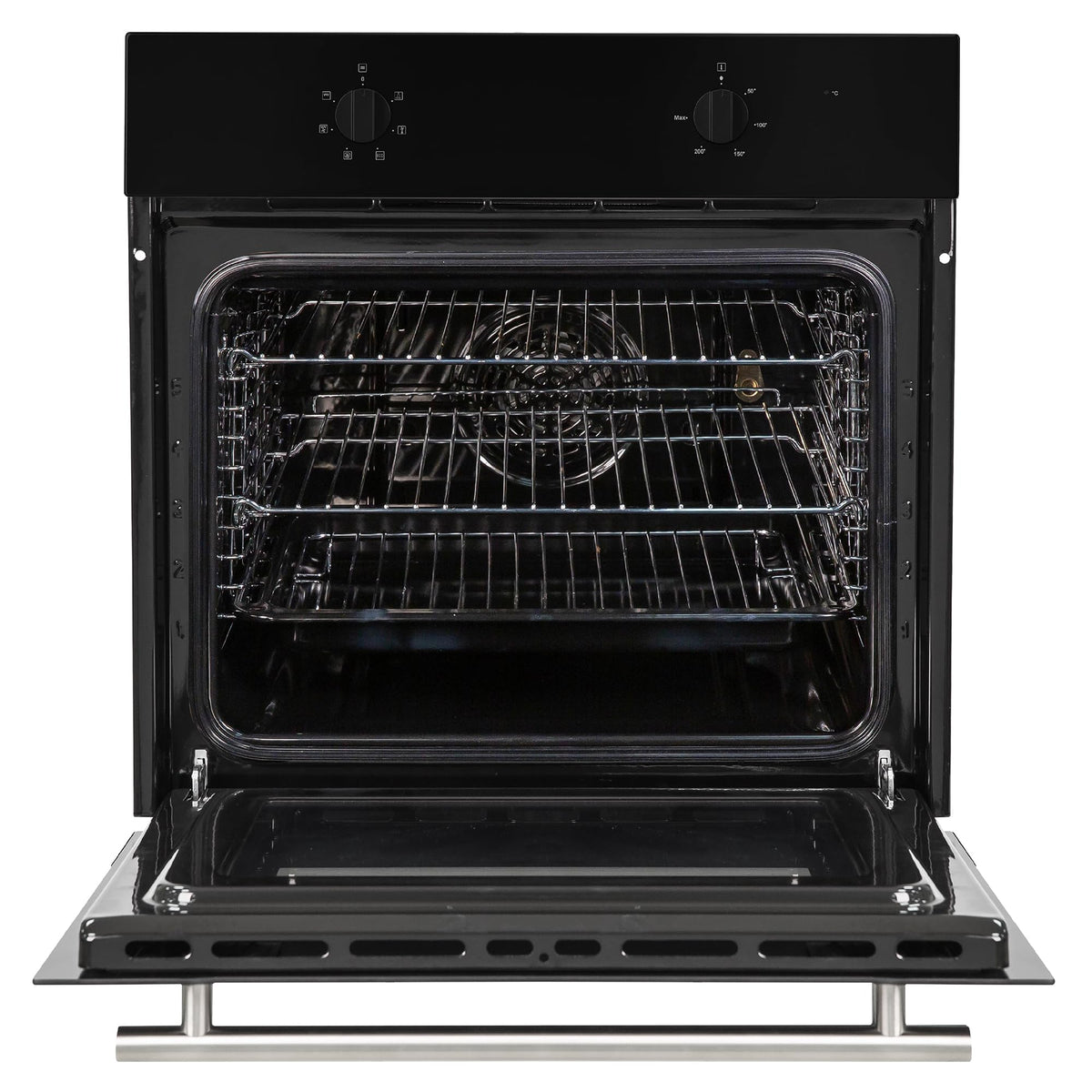 Russell Hobbs 70L, 60cm Wide, Single Electric Built-in Fan Oven and Grill in Stainless Steel, 6 Oven Functions, RHFEO7004SS