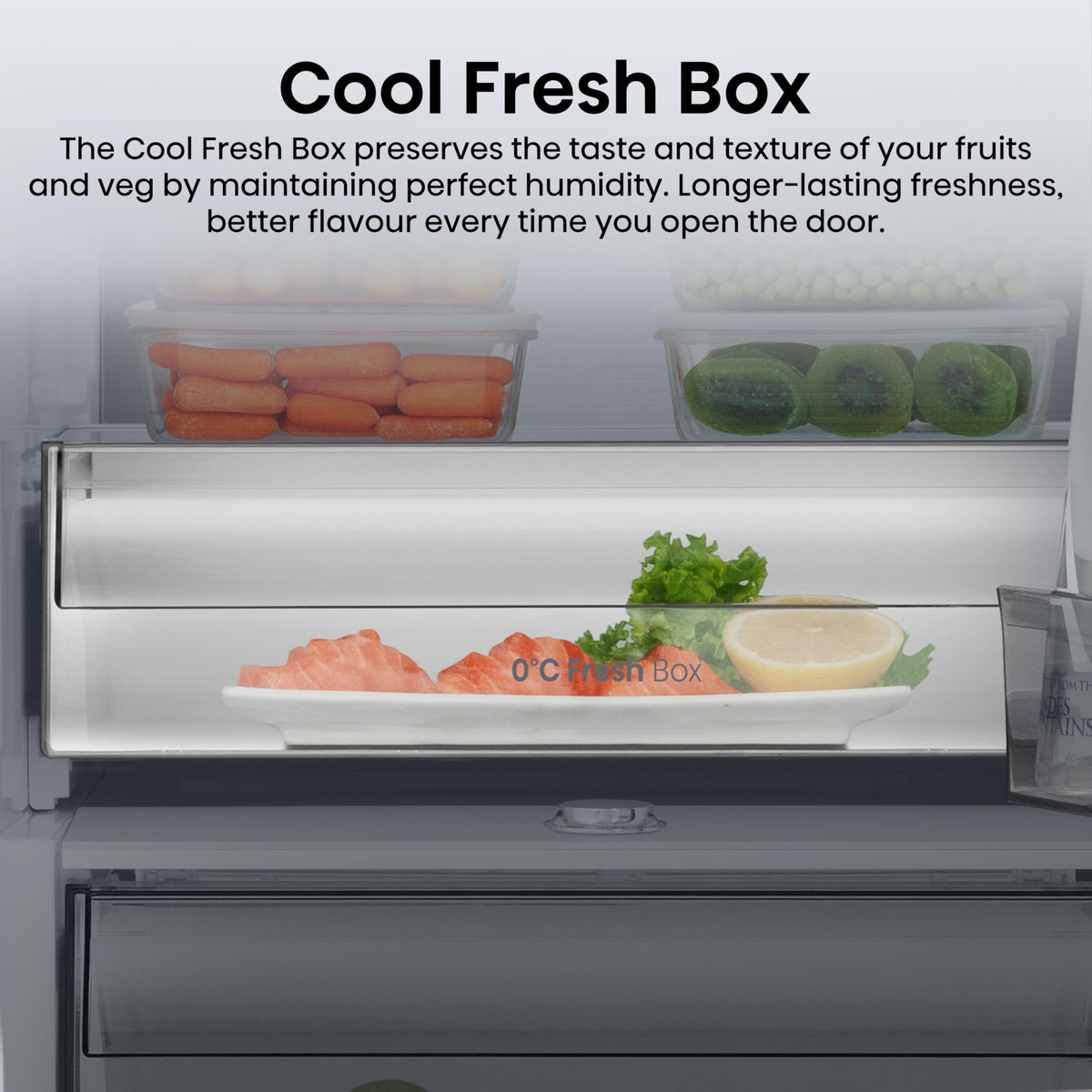 Hisense FV298N4ACE Tall Freestanding Freezer 240 Litre Capacity Total No Frost with LED Display 59D x 59.5W x 172H cm - Stainless Steel, Silver