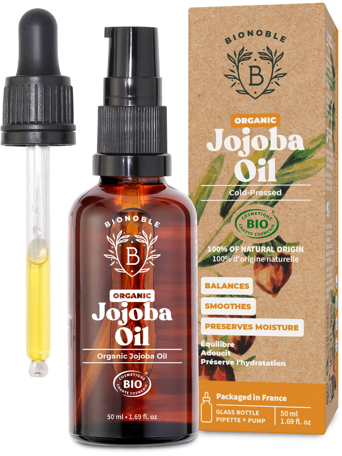 BIONOBLE Organic Rosemary Oil for Hair Growth - Hair Loss, Volume - 50ml