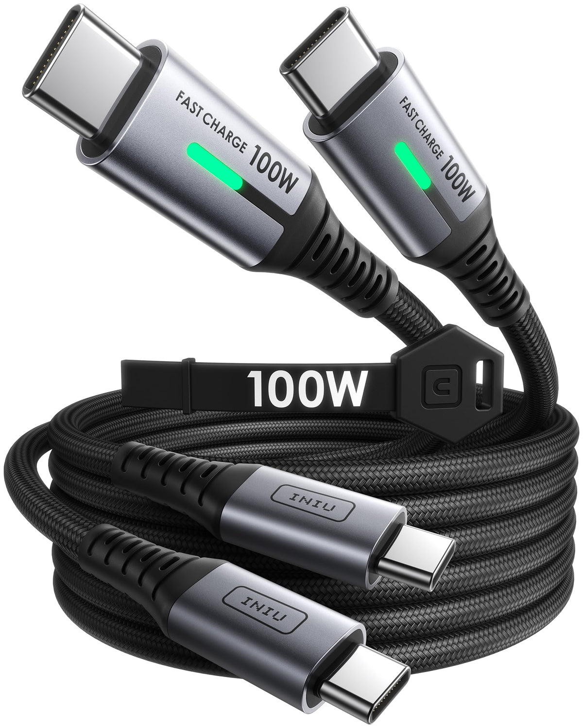 INIU USB C Cable, 2m 100W Fast Charging USB C to USB C Cable