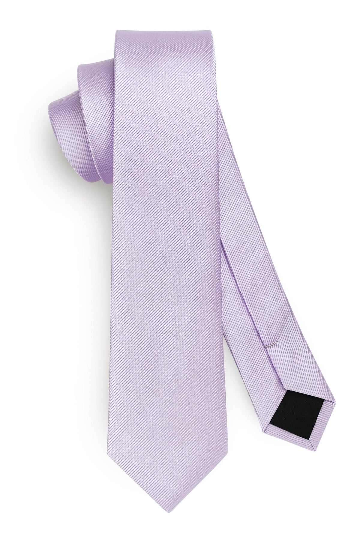 HISDERN Skinny Tie Solid Color 6cm Slim Ties for Men Wedding Classic Formal Business Necktie