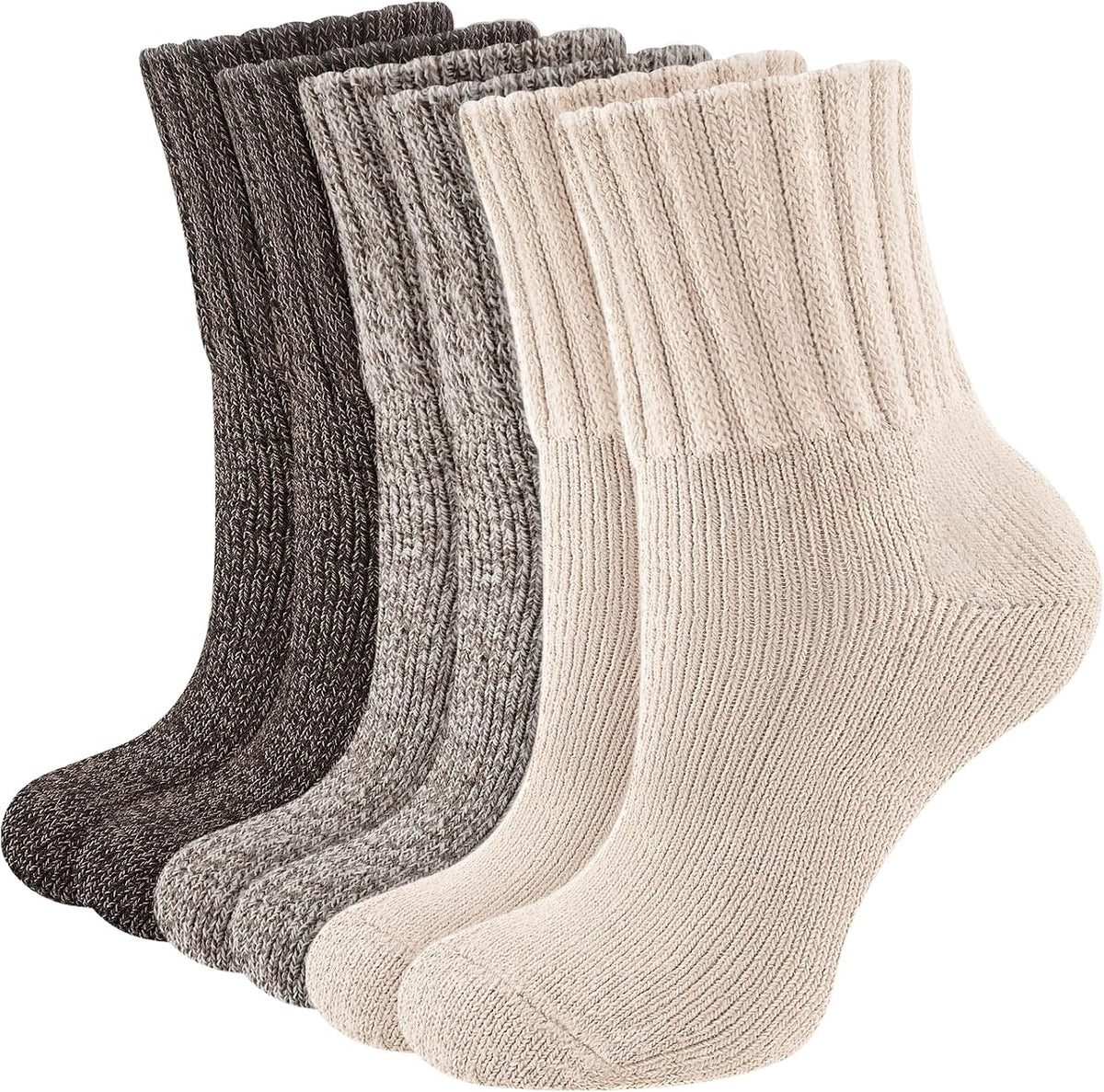 Niorasen Women's Thermal Socks, 3 Pairs Full Cushioned, Cosy Gift Winter