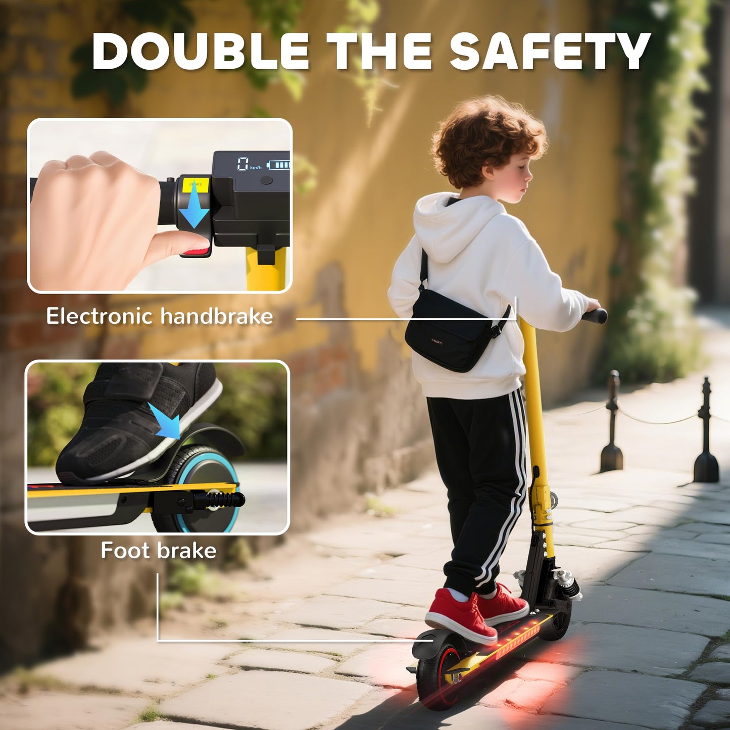 SPORTNOW Kids Electric Scooter — 150W, 14 km/h, 6 km Range, Foldable | CE Certified