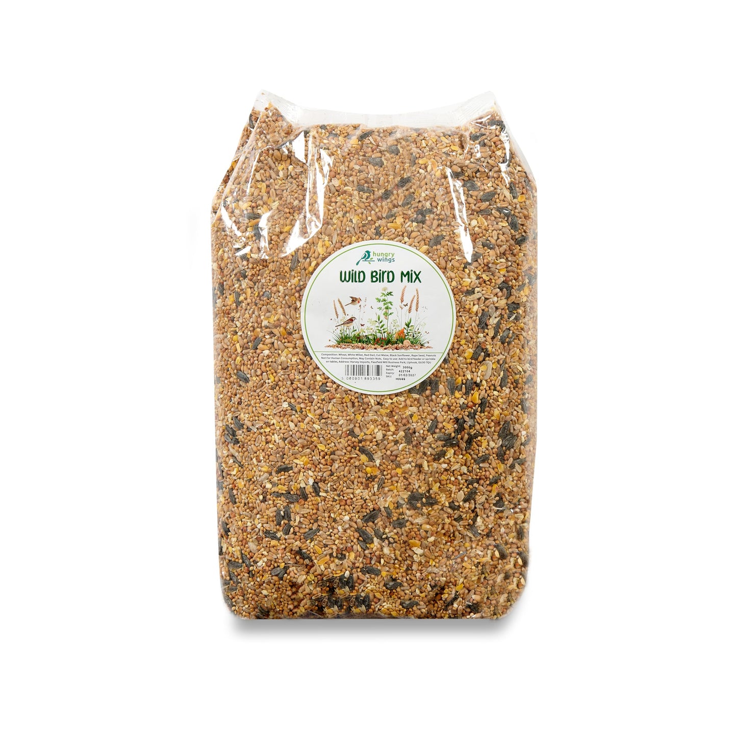 Premium Wild Bird Seed Food 5L Refill, (5L Bag, Wild Bird Mix)