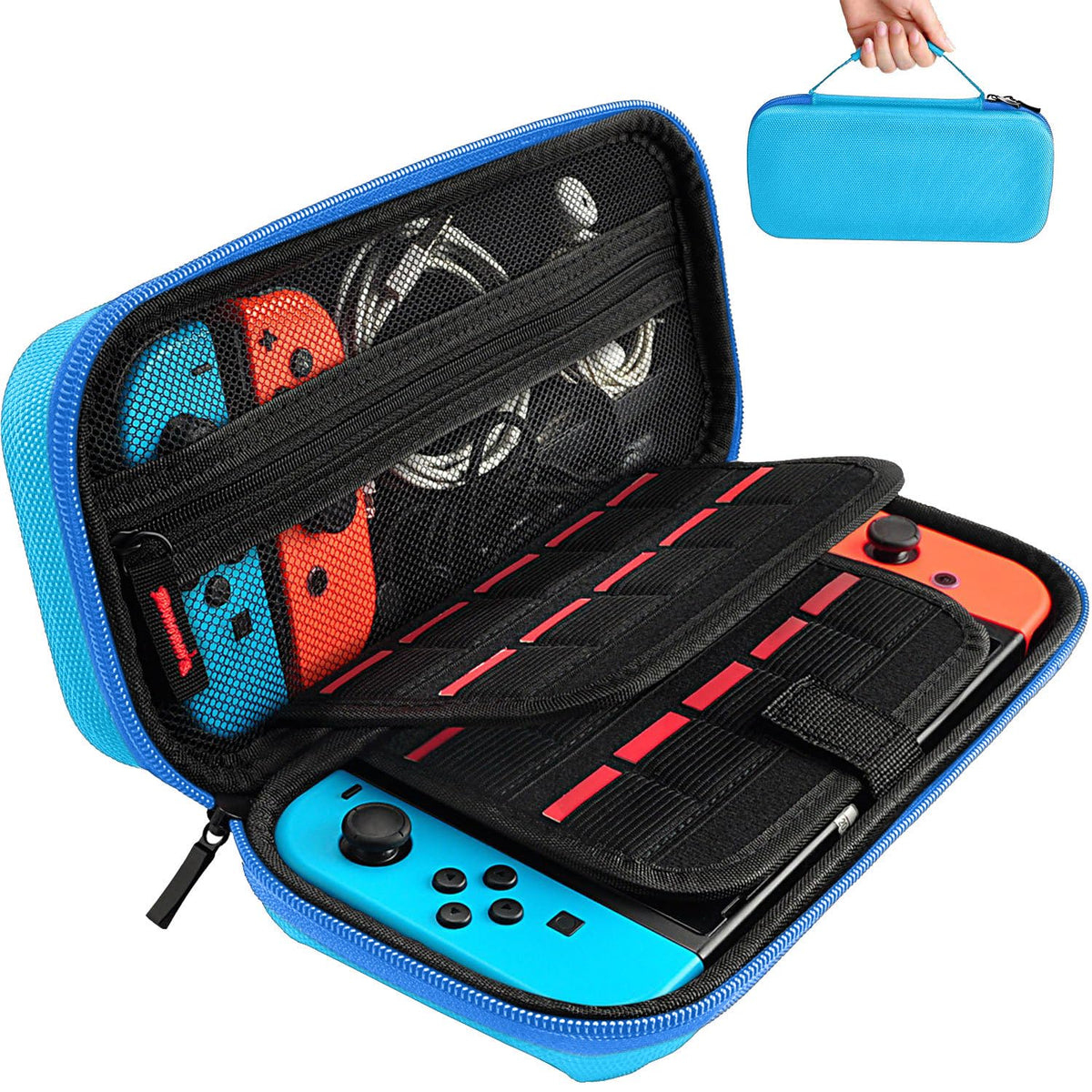 daydayup Switch 2 Carry Case Compatible with Nintendo Switch 2, with 24 Games Cartridges Protective Hard Shell Travel Carrying Case Pouch for Switch 2 Console & Accessories,Black