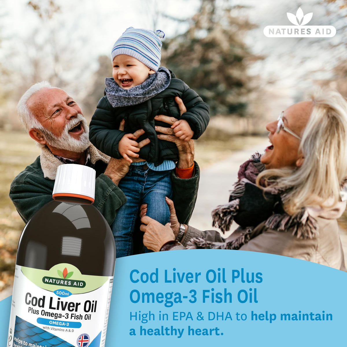 Natures Aid Cod Liver Oil 1000mg – 180 Capsules