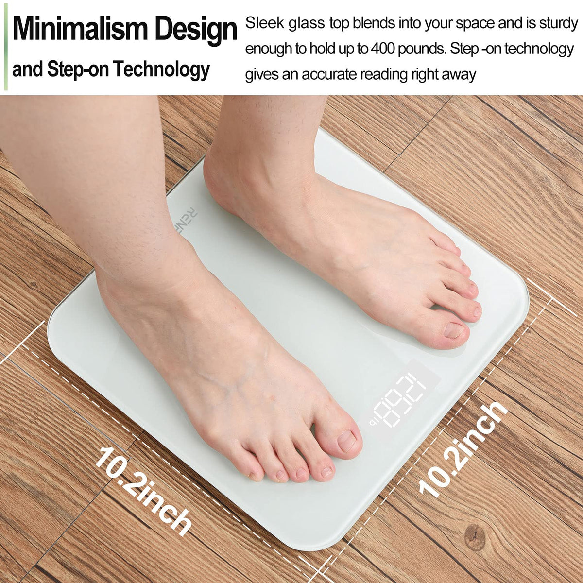 RENPHO Weighing Scales for Body Weight, High Precision, LED Display,Core 1S