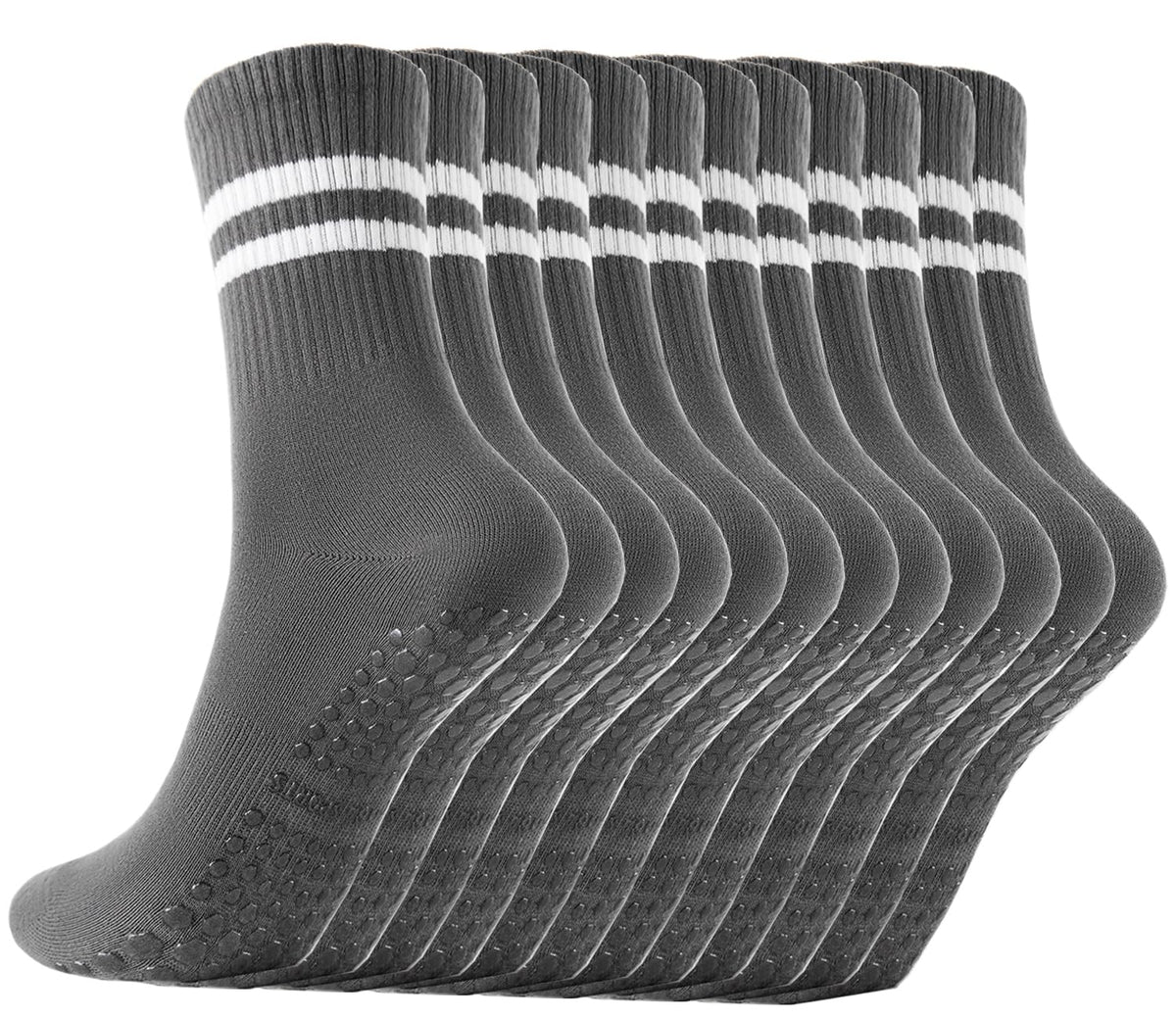 Non Slip Yoga Grip Pilates Socks for Women&Men Anti Slipper Grippy Socks for Ballet, Hospital, Dance, Trampoline, Barre