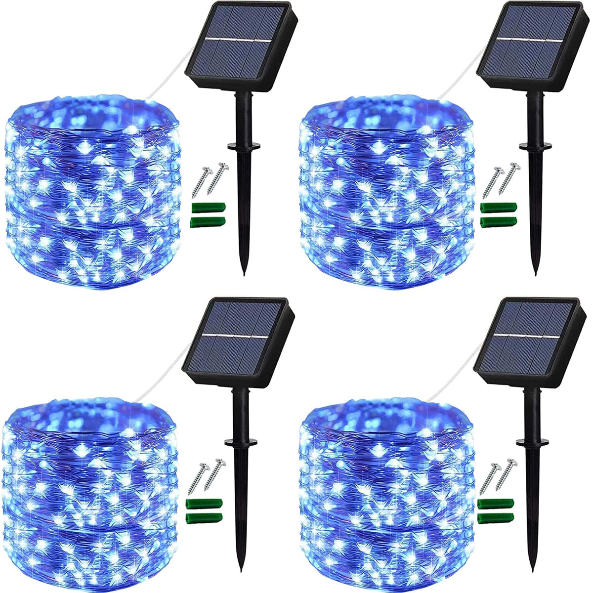 Lezonic 2Pack Solar String Lights Waterproof,12M/40Ft 120LED Garden Lights