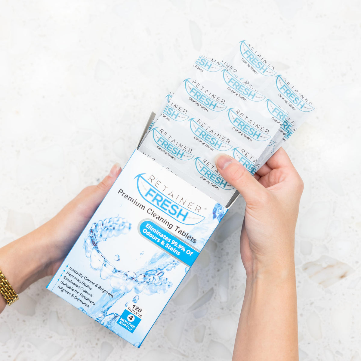 Retainer Fresh Retainer Cleaner Tablets 120 Tablets 4 Month Denture Cleaner