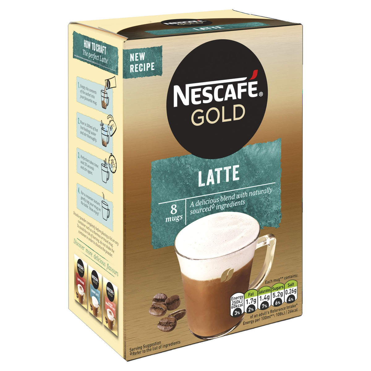 NESCAFÉ Latte Instant Coffee Sachets - 72 x 18g