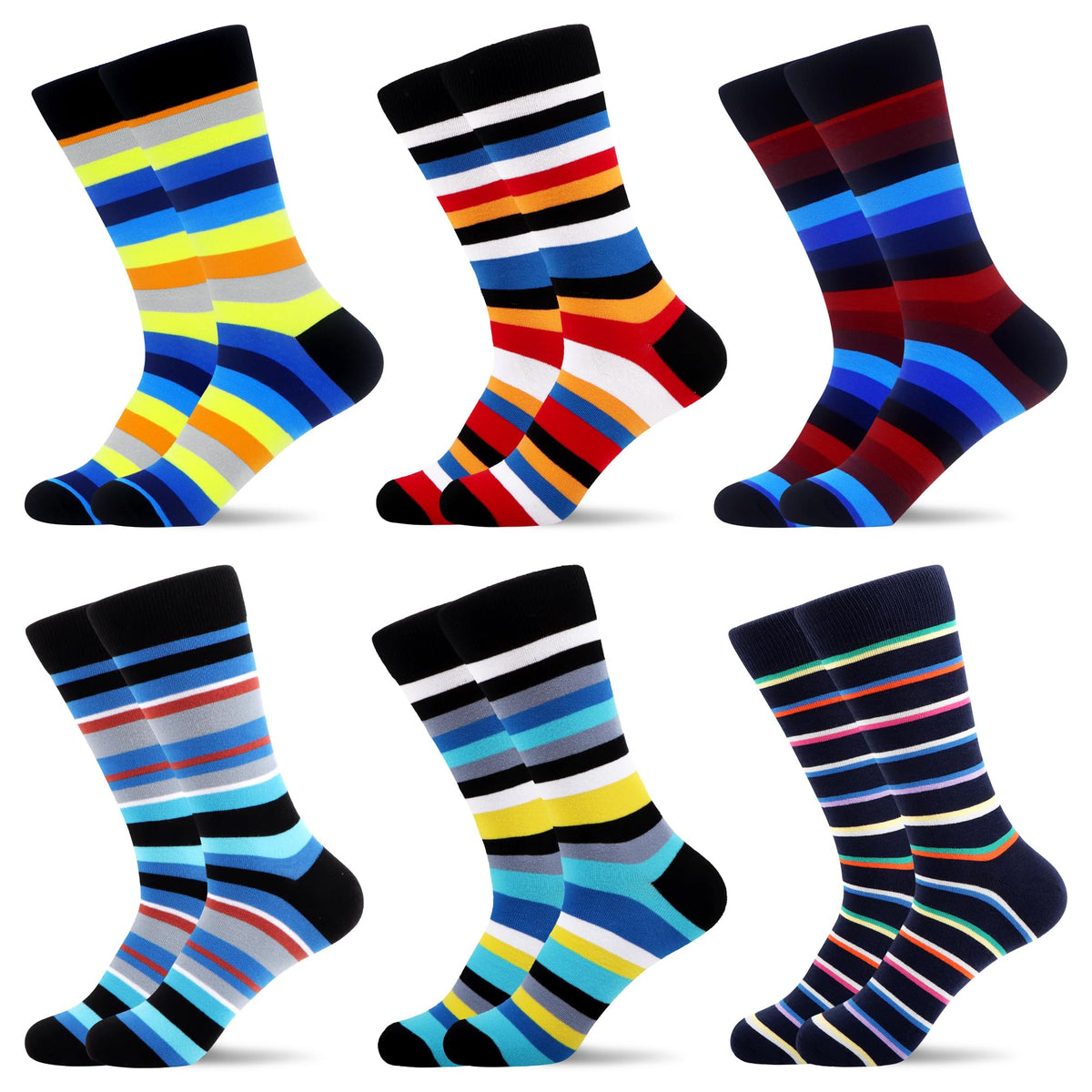 WeciBor Men's Bamboo Seamless Socks 6/12 Pack
