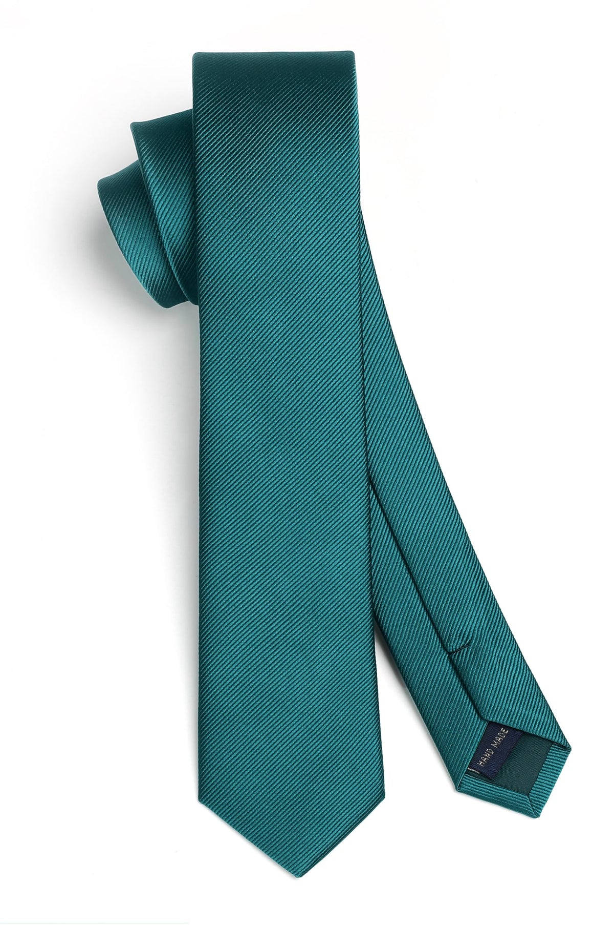 HISDERN Skinny Tie Solid Color 6cm Slim Ties for Men Wedding Classic Formal Business Necktie