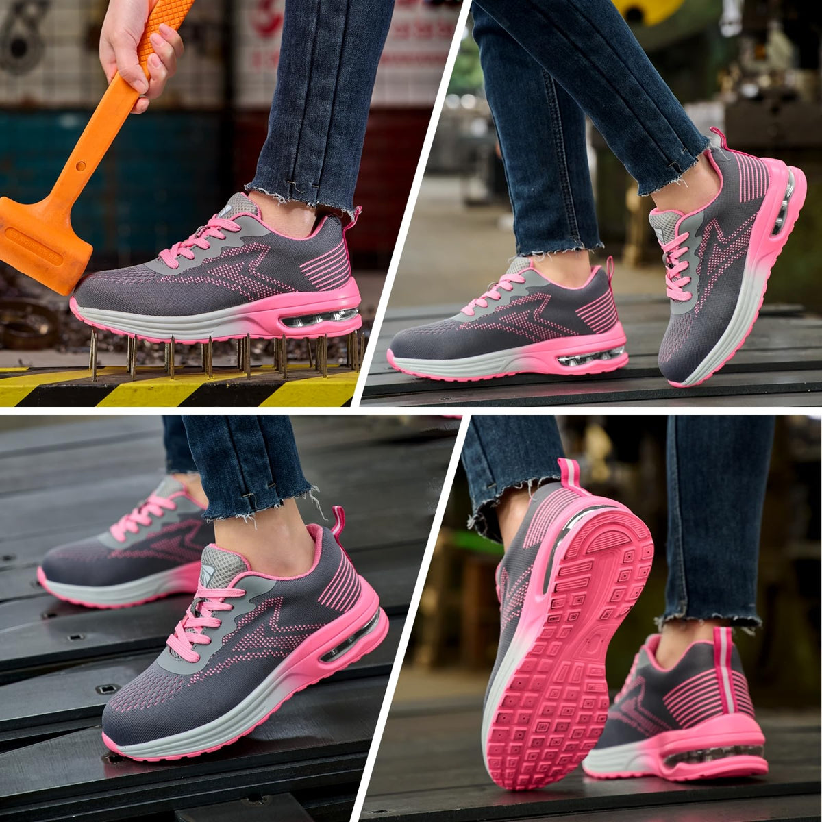 VAVOBIS Safety Trainers Men Womens Safety Shoes with Steel Toe Cap Trainers Non Slip Lightweight Work Trainers Breathable Puncture Proof Work Shoes