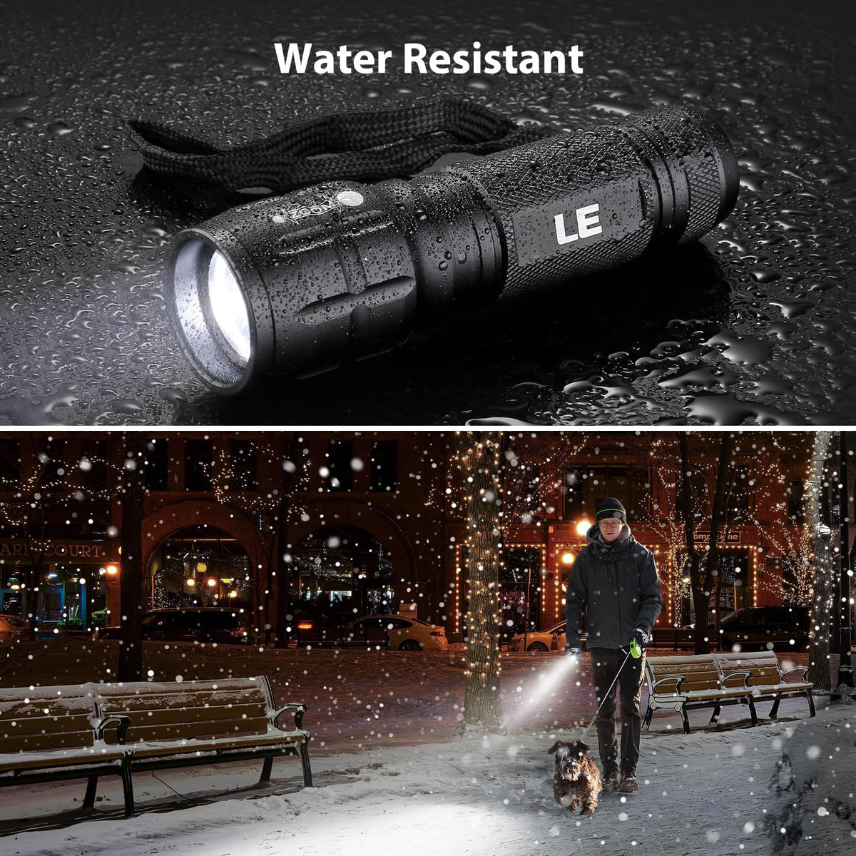 Lepro LE LED Torch Battery Powered, Camping Flashlight, Adjustable Focus